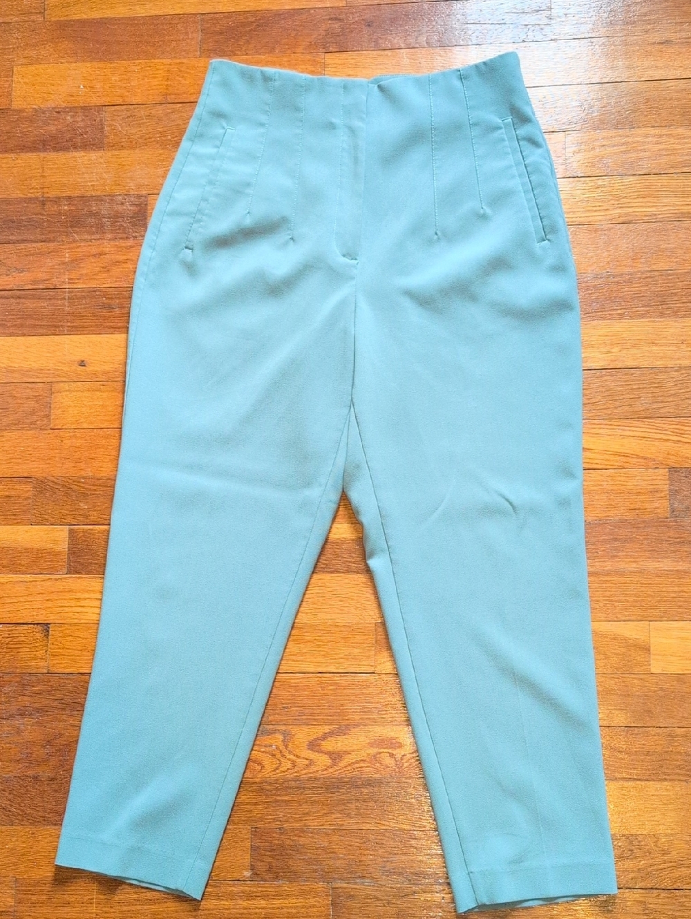 Zara Sage Green Tailored Trousers
